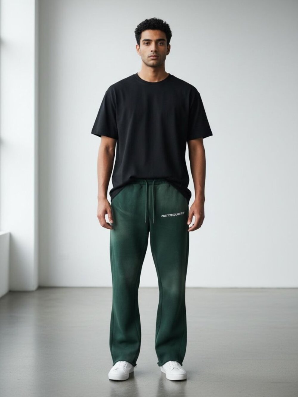Retrovert Flare Green Sweatpants Size S Small Mens